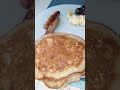 Strawberry Pancakes Sausage N Fruit #4thofjuly #breakfast