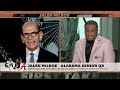 Jalen Milroe reacts to Aaron Judge link-up, why he's STAYING at Alabama & more! | First Take