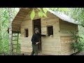 building a rustik cabin in the wilderness just hand tools