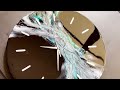 Epoxy resin wall clock idea. Black with turquoise. DIY. Resin Art.