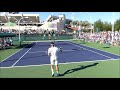 Roger Federer Practice Match - Court Level View