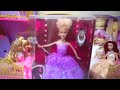 Barbie and Disney Princess Rapunzel, Elsa, Ariel, Cinderella and Sleeping Princess Morning Routine