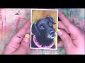 Painting a Black Lab Dog Watercolors