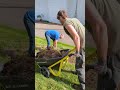 Finding the sidewalk. Before & After Edging.