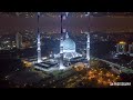 DJI Mavic 2 Pro The Exchange 106 (formerly TRX Signature Tower) at night aerial hyperlapse