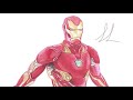 (쿠니TV)마블 어벤져스 인피니티워 아이언맨 마크 50 그리기 marvel studios' avengers infinity war ironman mark48 drawing