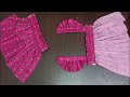 How to cut and stitch baby girl frock with strips || Easy baby girl frock cutting and stitching