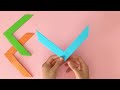 How to Make an Origami Boomerang | FLYING AND RETURNING