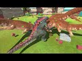 Aquatics Battle - The Bloop VS Team Dark Shin Godzilla x Biollante - Animal Revolt Battle Simulator