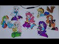 EQUESTRIA GIRLS Coloring Pages -Mane Seven and Spike/How to draw My Little Pony/MLP/ART/Coloring/🦄🦄
