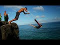 Waimea cliff jump