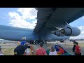 Oshkosh 2023 | Lockheed C-5 Galaxy is towed to Boeing plaza
