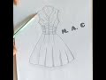how to draw beautiful frock design for beginners/fashion illustration sketche for beginners by M.A.C