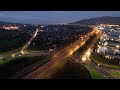 Sandyknowles roundabout at night by drone