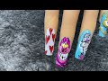 Alice in wonderland acrylic nails