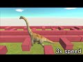 Animal vs. Dinosaur speed race. A course that runs around the field | Animal Revolt Battle Simulator