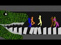 Survival Stickman Race: Monster Crocodile