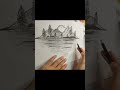 how to draw a landscape💕💝 #charcoalpencildrawing #sketch #shortvideo #subscribe