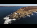 Beautiful Jamestown, RI Beavertail light via Drone