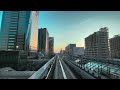 TOKYO Yurikamome Line FrontView Tour From Shimbashi To Toyosu : Japan Travel - 4K 60fps [Ultra HD]