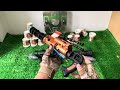 Special police weapon toy set unboxing |Gatling machine gun collection |Gas mask |Glock pistol |Bomb