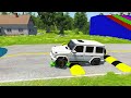 TRANSPORTING PIXAR CARS & FRUITS WITH COLORED & JOHN DEERE vs CLAAS vs TRACTORS - BeamNG.drive #962