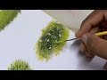 How to Paint Green Grass | How to Paint Grass | Learn To Paint With Yash