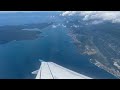 Rijeka, Croatia: stormy missed approach, landing and start