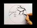 easy pencil drawing step by step ||new drawing video || easy scenery drawing