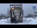 Snow blowing in Finland (Background music) Dash cam video