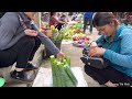 Harvest eggplants, chicken eggs, and mosquito nets to sell at the market