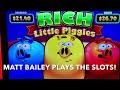 Rich Little Piggies -- Popping A 35 Spin Mega Piggy Bonus!  How Big Will I Win?