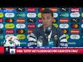 SCALONI Y DIBU MARTÍNEZ EN CONFERENCIA ANTES DE LA FINAL ARGENTINA vs COLOMBIA: BANCA A BIELSA