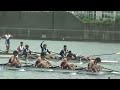 第100回全日本ボート選手権　男子クォドルプル決勝 伴走車映像