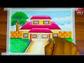 House drawing | house drawing easy with colour - beautiful house drawing easy step by step