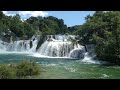 Peaceful, beautiful waterfalls in Croatia.