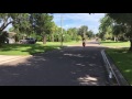 Girlfriend rides vintage Vespa