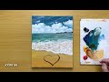 Easy Way to Paint a Beach Scene / Acrylic Painting for Beginners