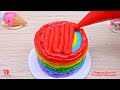 Amazing Rainbow Ice Cream Cake🌈Best Miniature Rainbow Cake Recipe🌞1000+ Yummy Cake