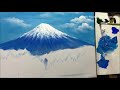 The cherry blossoms in the Mt. Fuji  Acrylic Painting - FULL