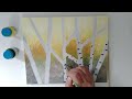 Como pintar uma floresta em tons de amarelo/ Técnica pintura acrílica