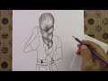 Easy Pencil Drawings, How to Draw Girl with Braided Hair Step by Step