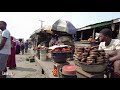 Lagos Nigeria 4k - Market Life - Buying Shea butter and shrimp in the most BUSY MARKET of AFRICA