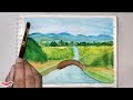 landscape painting| watercolor painting tutorial| #landscapepainting #easypainting