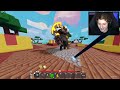 I Secretly CHEATED Using AIMBOT Hacks.. (Roblox Bedwars)