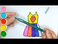 How To Draw A Cute Dress| Painting And Coloring For Kids And Toddlers #art #drawing #cute  #painting