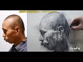 Charcoal Drawing Demo : Old Man Portrait