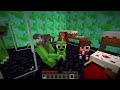 EMERALD & DIAMOND FLOOD vs. Mikey Family & JJ Family GLASS Bunker - Minecraft (Maizen)