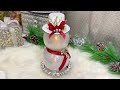 DIY ROOM DECOR! GLASS SNOWMAN CANDLE HOLDER WINTER HOLIDAY DIY With Language Translator