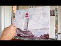 Palette Knife Oil Painting | Novia Scotia Lighthouse | Part 2